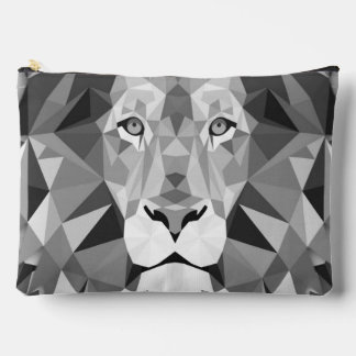Cool Geometric Lion Head Accessory Pouch