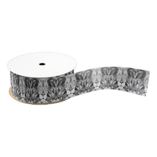 Cool Geometric Lion Head Grosgrain Ribbon