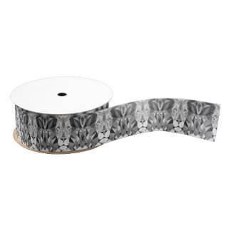 Cool Geometric Lion Head Grosgrain Ribbon