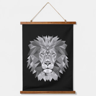 Cool Geometric Lion Head Hanging Tapestry