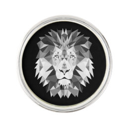 Cool Geometric Lion Head Pin