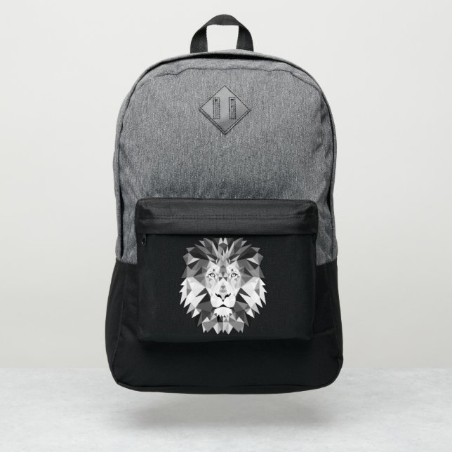 Cool Geometric Lion Head Port Authority® Backpack (Front)