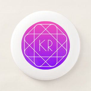 Cool Geometric Monogram   Magenta Purple Violet Wham-O Frisbee