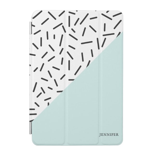 Cool Geometric Pattern Personalized iPad Mini Cover (Front)