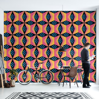 Cool geometric pattern wallpaper with black backgr