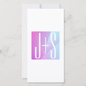 Cool Geometric Pink & Purple | Couples Initials (Front)