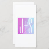 Cool Geometric Pink & Purple | Couples Initials (Front/Back)