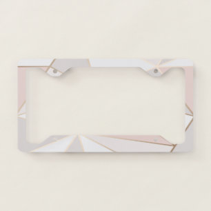 Cool Geometric Striped License Plate Frame