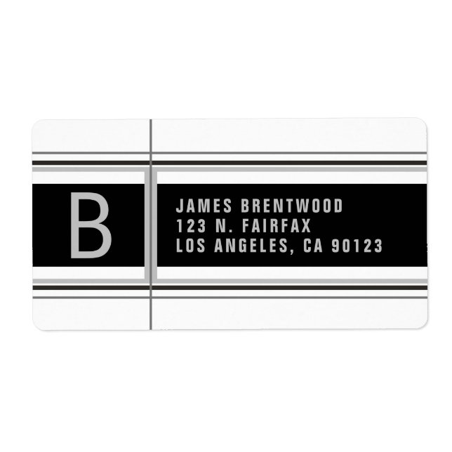 Cool Geometric Stylized Return Address Label (Front)