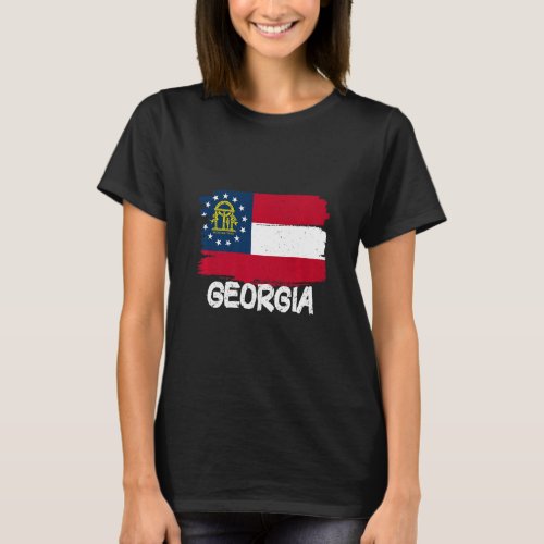 Cool Georgia Flag  T_Shirt
