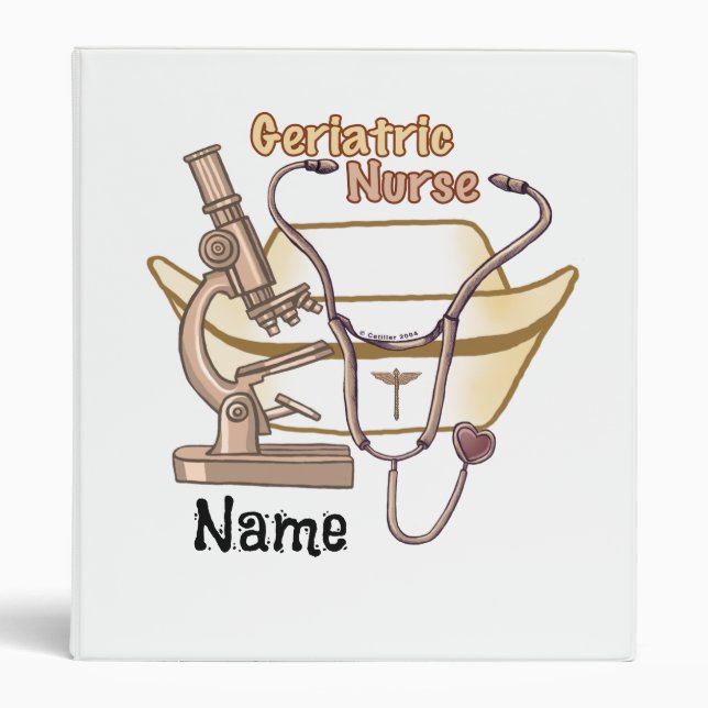 Cool geriatric Nurse 3 Ring Binder (Front)