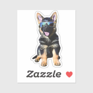 Cool German Shepherd puppy Sticker