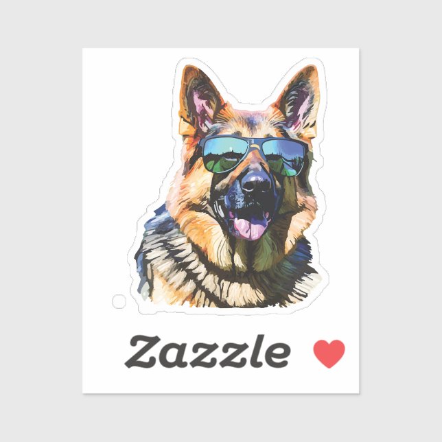 cool german shepherd sticker (Sheet)