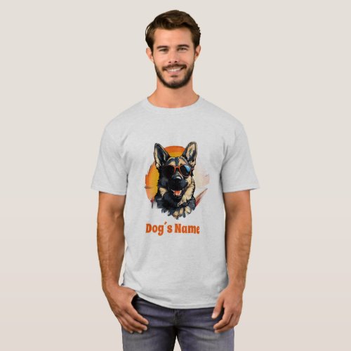 Cool German Shepherd With Sunglasses T_Shirt