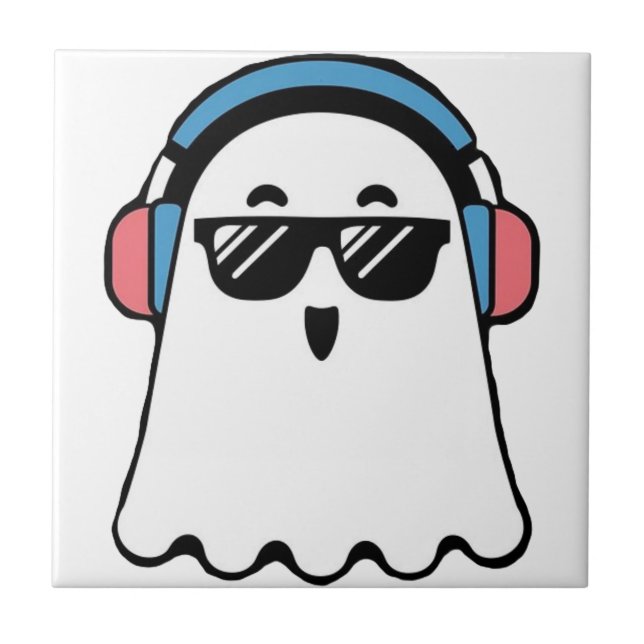 Cool Ghost Ceramic Tile (Front)