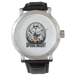 Cool Ghost Halloween Vintage Engraving Tee Art_1 Watch