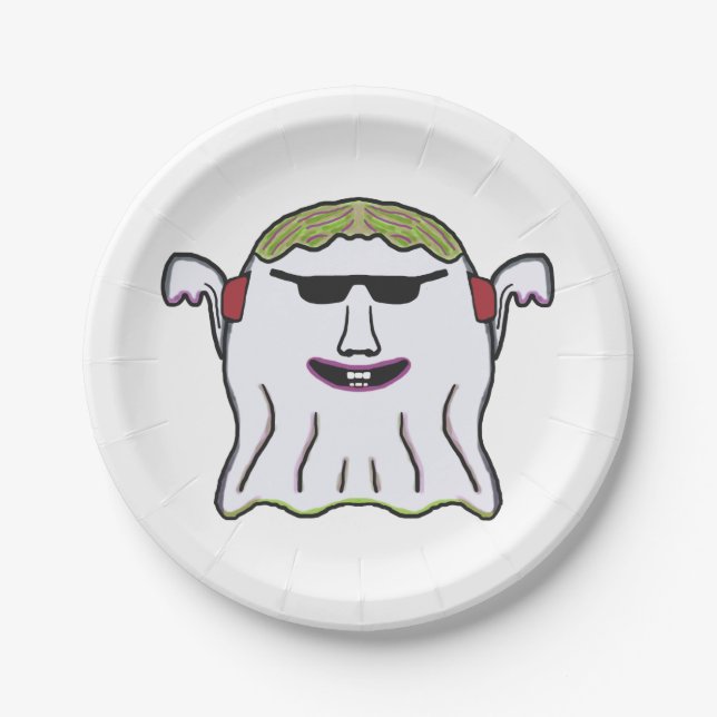 Cool Ghost Paper Plates (Front)
