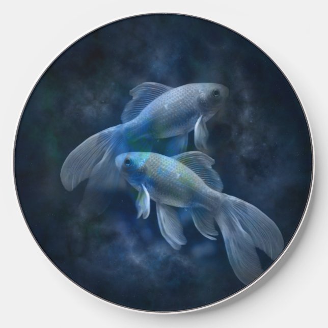 Cool Ghostly Fish Wireless Charger (Front)