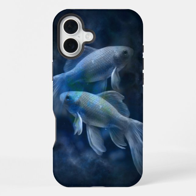 Cool Ghostly Goldfish Iphone Case (Back)