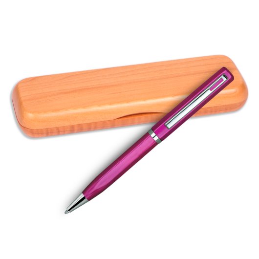 Cool Gift Box with Purple Elica Ballpoint Pen (Maple Single)
