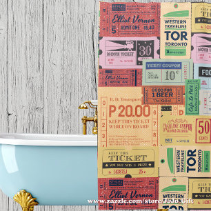 Cool gift for father Old vintage cenima tickets Shower Curtain