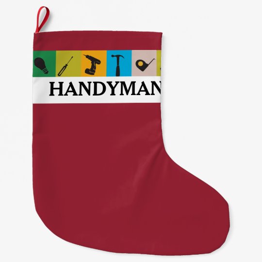 Cool Gift For Him Repairman Handyman Work Tools Large Christmas Stocking Cool Gift For Him Repairman Handyman Work Tools Large Christmas Stocking