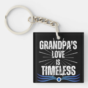 Cool Gift Grandpa Papa Grandfather Modern Grandad  Keychain