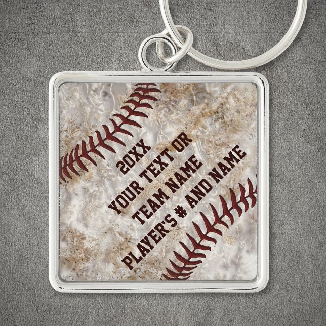 Cool, Gift Ideas for Baseball Players, Coaches,  Keychain (Senior night baseball gifts. Gift ideas for Baseball Coaches. Personalized Baseball Keychains.)