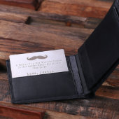 Cool Gift Set: Metal Card & Men's Leather Wallet (Inside)