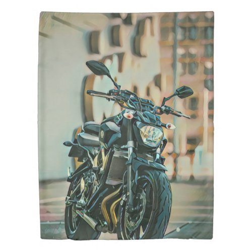 Cool gifts for motorcyclists duvet cover