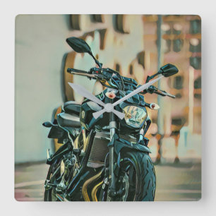 Cool gifts for motorcyclists square wall clock