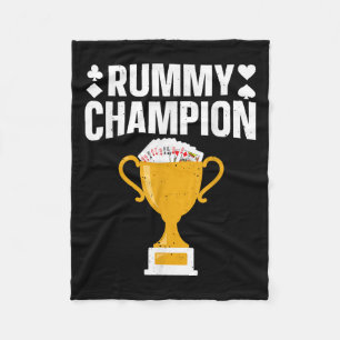 Cool Gin Rummy Design For Men Women Card Game Rumm Fleece Blanket