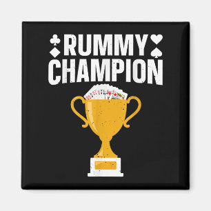 Cool Gin Rummy Design For Men Women Card Game Rumm Magnet