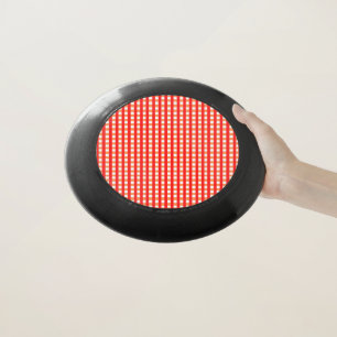 Cool Gingham Orange, Red and White Pattern Design Wham-O Frisbee