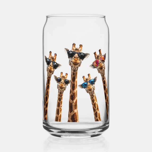 cool girafes crowd can glass (Front)