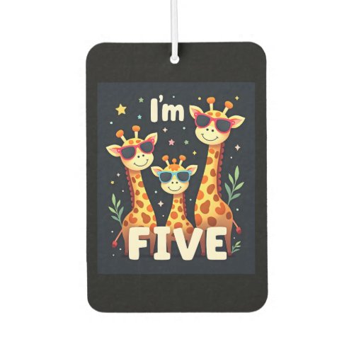 Cool Giraffe 5th Birthday Party 5 Year Old Toddler Air Freshener