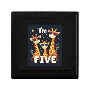 Cool Giraffe 5th Birthday Party 5 Year Old Toddler Gift Box