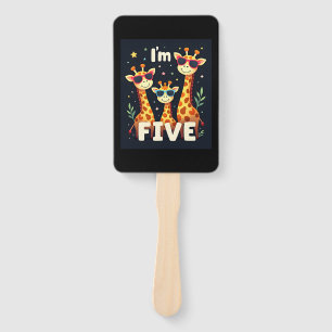 Cool Giraffe 5th Birthday Party 5 Year Old Toddler Hand Fan
