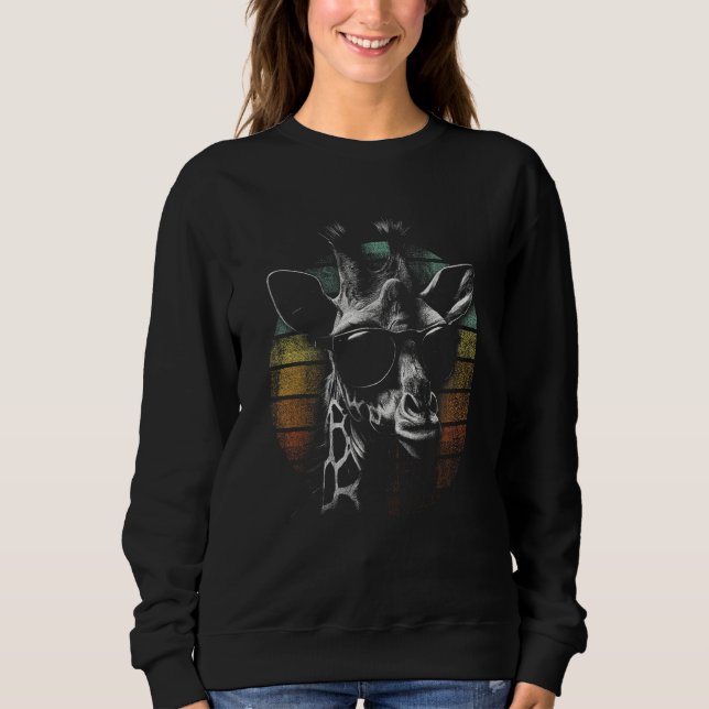 Cool giraffe Africa Savannah Safari Giraffe motif  Sweatshirt (Front)
