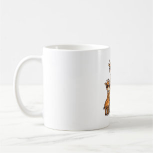 Cool Giraffe Family Sunglasses Vintage Engraving T Coffee Mug