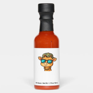 Cool Giraffe � Funny Streetwear Cartoon Animal Ove Hot Sauces