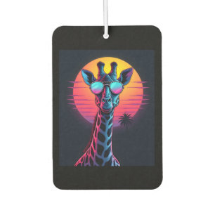 Cool Giraffe In Sunglasses Under Sunset Long Sleev Air Freshener