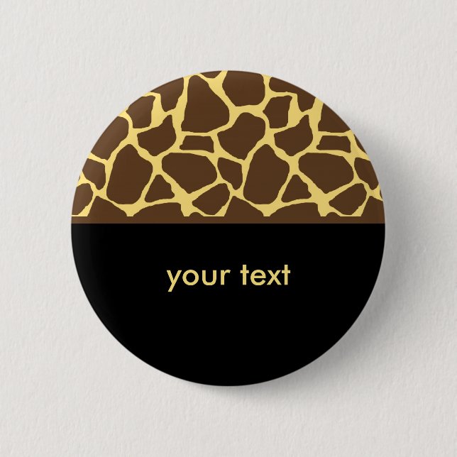Cool Giraffe Pattern Button (Front)