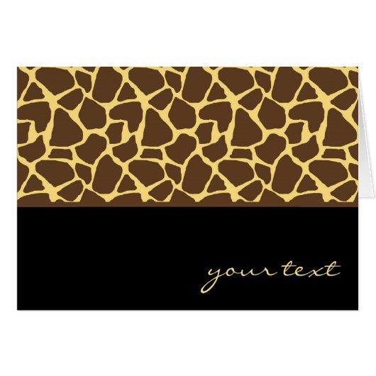 Cool Giraffe Pattern Cards (Front Horizontal)