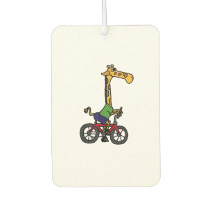 Cool Giraffe Riding Bicycle  Air Freshener