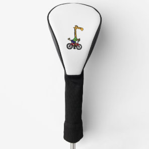 Cool Giraffe Riding Bicycle  Golf Head Cover