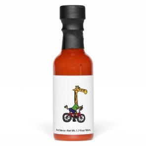 Cool Giraffe Riding Bicycle  Hot Sauces