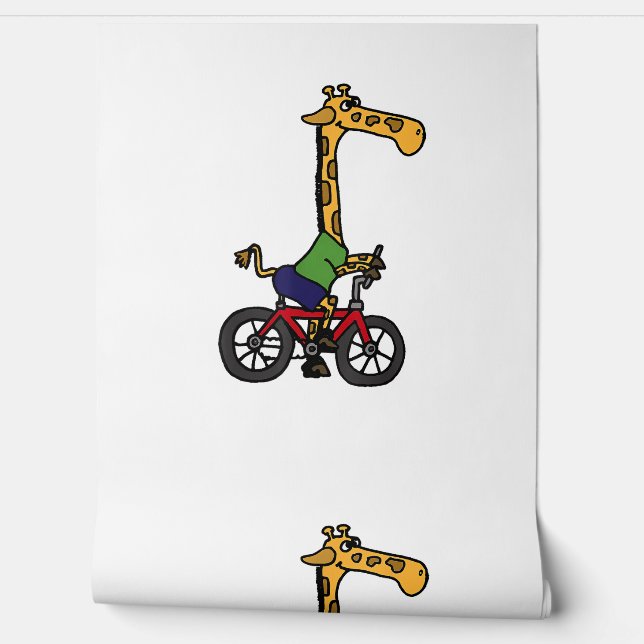 Cool Giraffe Riding Bicycle  Wallpaper (Unrolling)