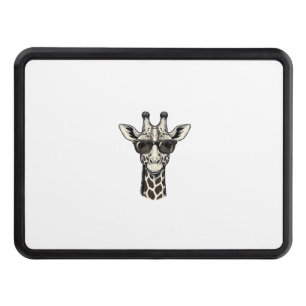 Cool Giraffe Sunglasses Vintage Engraving Shirt_1 Hitch Cover