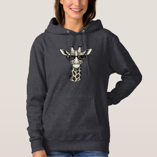 Cool Giraffe Sunglasses Vintage Engraving Shirt_1 Hoodie